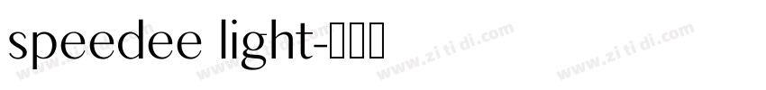 speedee light字体转换